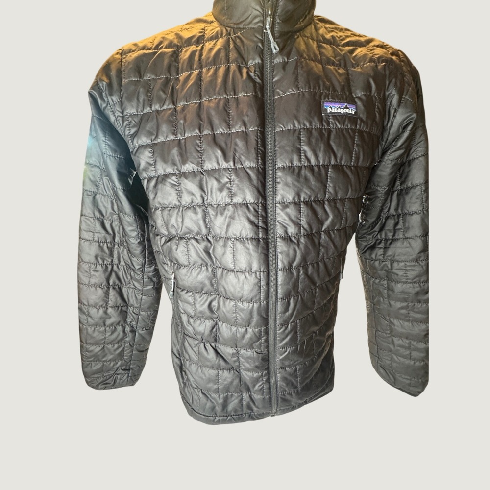 Patagonia Nano Puff Jacket Mens Medium Black PrimaLoft Quilted Full Zip
